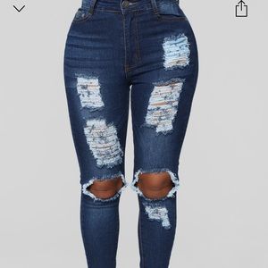 fashion nova - say yes to distressed jeans